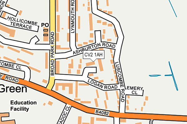 CV2 1AH map - OS OpenMap – Local (Ordnance Survey)