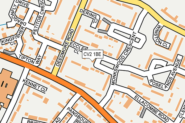 CV2 1BE map - OS OpenMap – Local (Ordnance Survey)