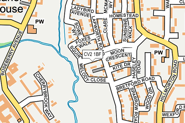 CV2 1BF map - OS OpenMap – Local (Ordnance Survey)