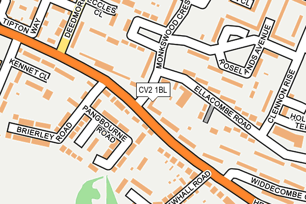 CV2 1BL map - OS OpenMap – Local (Ordnance Survey)