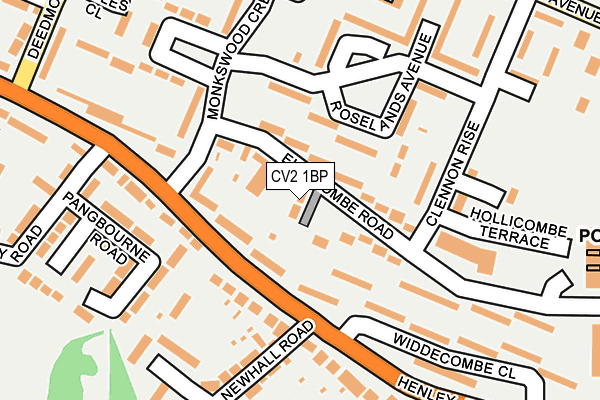 CV2 1BP map - OS OpenMap – Local (Ordnance Survey)