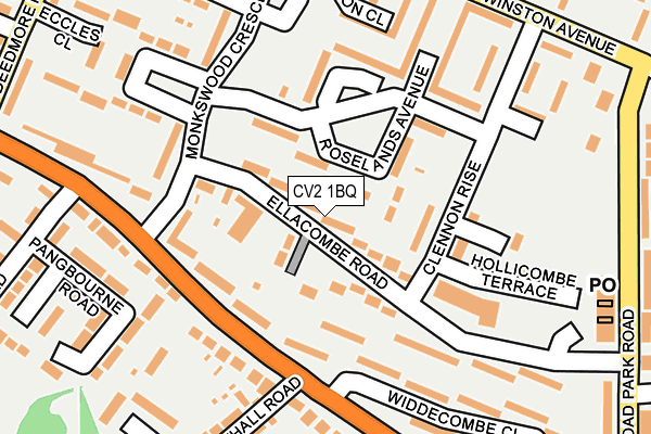 CV2 1BQ map - OS OpenMap – Local (Ordnance Survey)