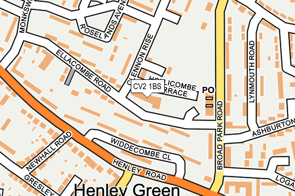 CV2 1BS map - OS OpenMap – Local (Ordnance Survey)