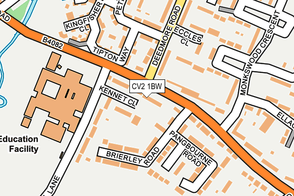 CV2 1BW map - OS OpenMap – Local (Ordnance Survey)