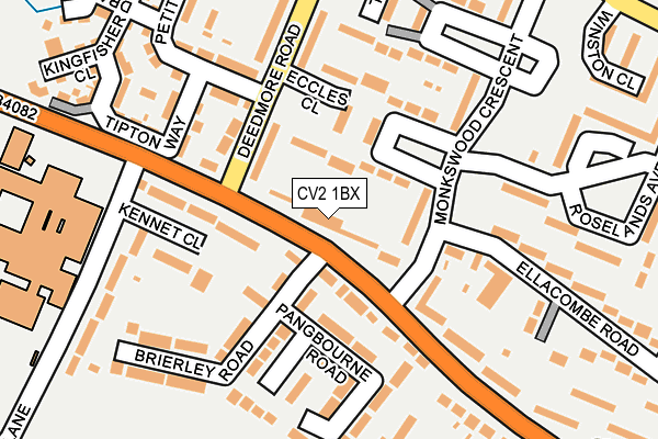 CV2 1BX map - OS OpenMap – Local (Ordnance Survey)