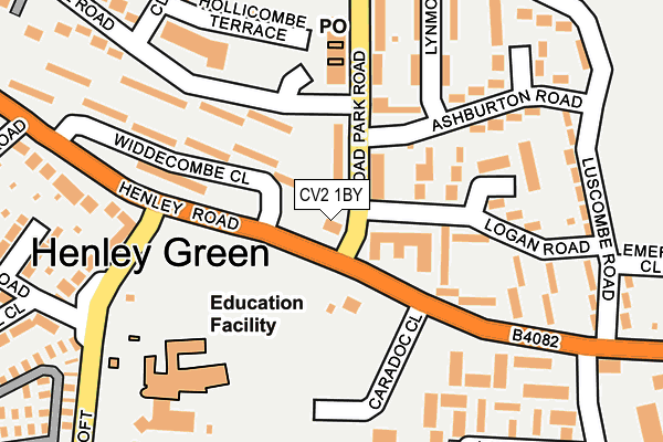 CV2 1BY map - OS OpenMap – Local (Ordnance Survey)