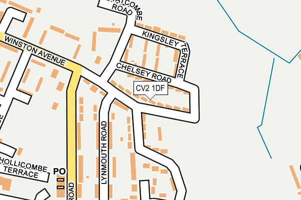 CV2 1DF map - OS OpenMap – Local (Ordnance Survey)