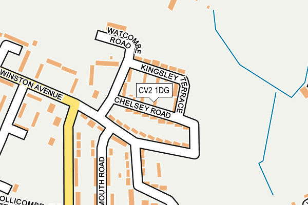 CV2 1DG map - OS OpenMap – Local (Ordnance Survey)