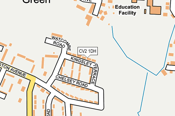 CV2 1DH map - OS OpenMap – Local (Ordnance Survey)