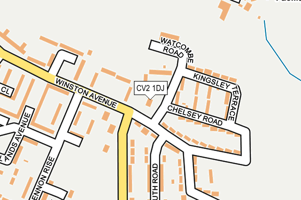 CV2 1DJ map - OS OpenMap – Local (Ordnance Survey)