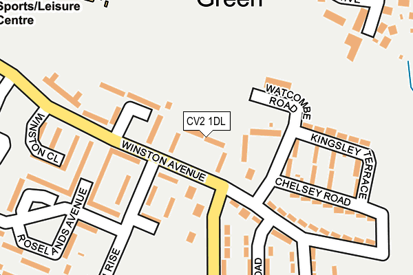 CV2 1DL map - OS OpenMap – Local (Ordnance Survey)