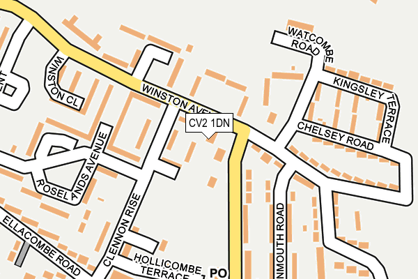 CV2 1DN map - OS OpenMap – Local (Ordnance Survey)