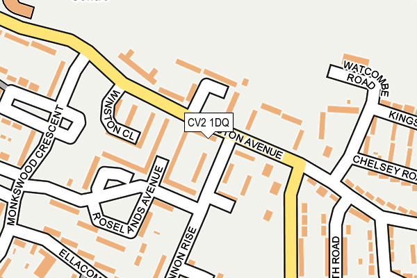 CV2 1DQ map - OS OpenMap – Local (Ordnance Survey)