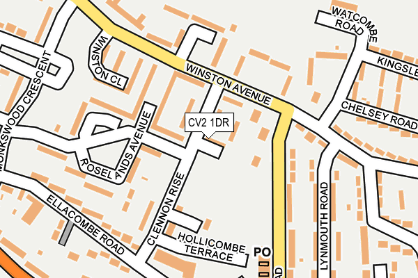 CV2 1DR map - OS OpenMap – Local (Ordnance Survey)