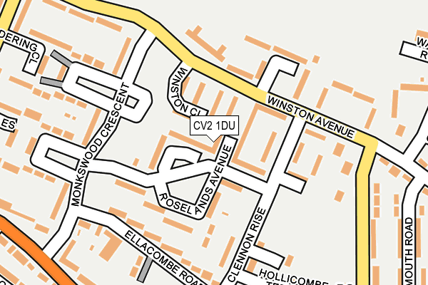 CV2 1DU map - OS OpenMap – Local (Ordnance Survey)