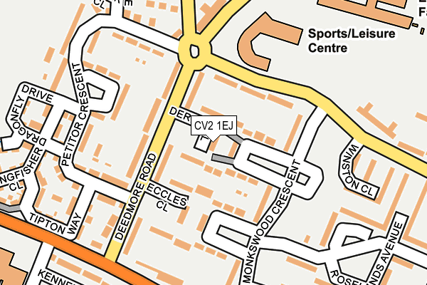 CV2 1EJ map - OS OpenMap – Local (Ordnance Survey)