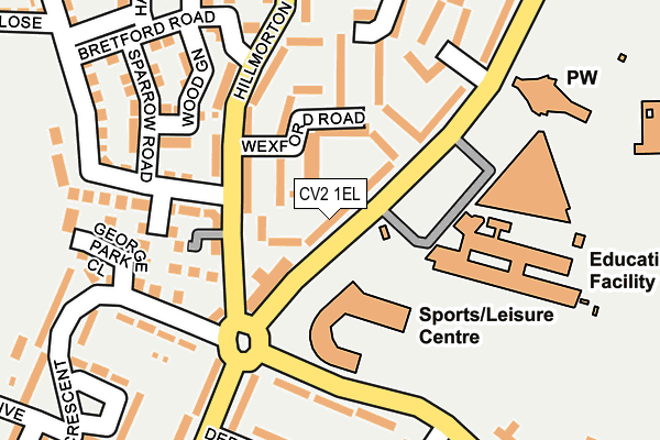 CV2 1EL map - OS OpenMap – Local (Ordnance Survey)