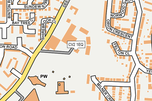 CV2 1EQ map - OS OpenMap – Local (Ordnance Survey)