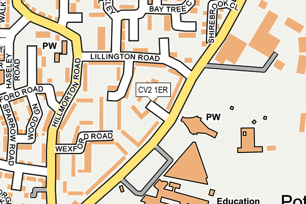 CV2 1ER map - OS OpenMap – Local (Ordnance Survey)