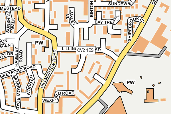 CV2 1ES map - OS OpenMap – Local (Ordnance Survey)