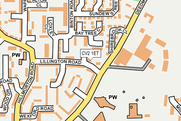 CV2 1ET map - OS OpenMap – Local (Ordnance Survey)
