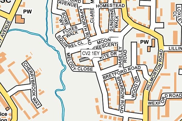 CV2 1EY map - OS OpenMap – Local (Ordnance Survey)