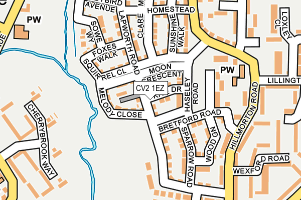 CV2 1EZ map - OS OpenMap – Local (Ordnance Survey)