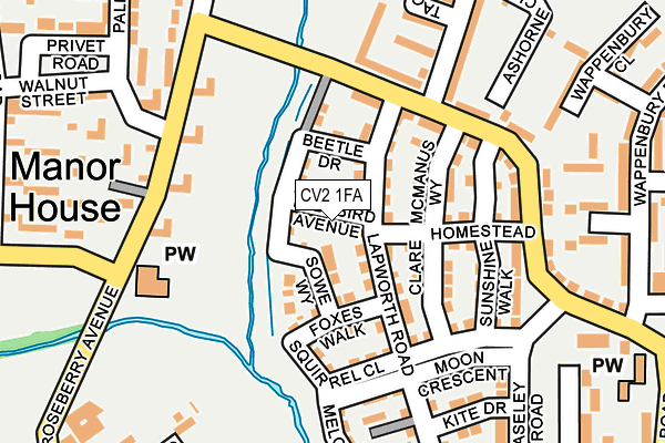 CV2 1FA map - OS OpenMap – Local (Ordnance Survey)