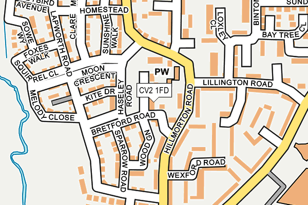 CV2 1FD map - OS OpenMap – Local (Ordnance Survey)