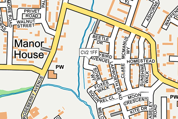 CV2 1FF map - OS OpenMap – Local (Ordnance Survey)