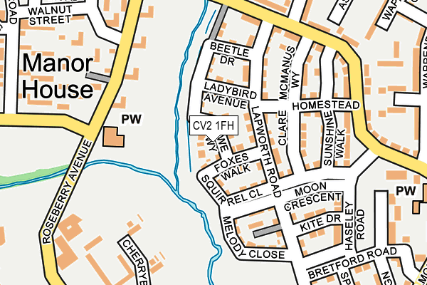 CV2 1FH map - OS OpenMap – Local (Ordnance Survey)