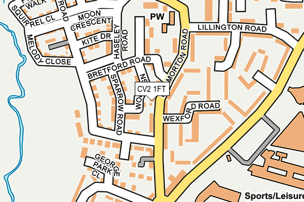 CV2 1FT map - OS OpenMap – Local (Ordnance Survey)