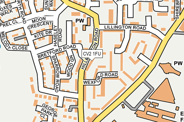 CV2 1FU map - OS OpenMap – Local (Ordnance Survey)