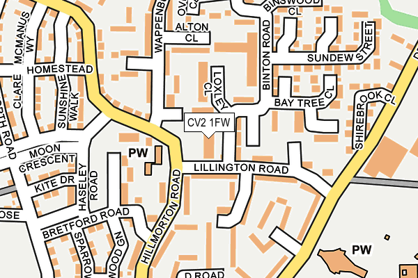 CV2 1FW map - OS OpenMap – Local (Ordnance Survey)