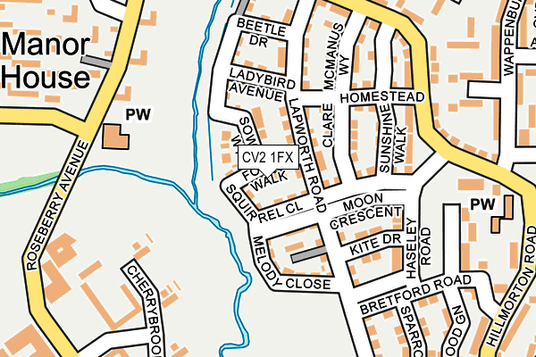 CV2 1FX map - OS OpenMap – Local (Ordnance Survey)