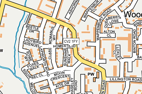 CV2 1FY map - OS OpenMap – Local (Ordnance Survey)