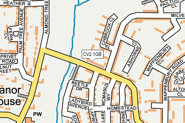 CV2 1GB map - OS OpenMap – Local (Ordnance Survey)