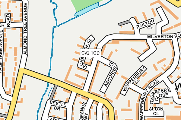 CV2 1GD map - OS OpenMap – Local (Ordnance Survey)
