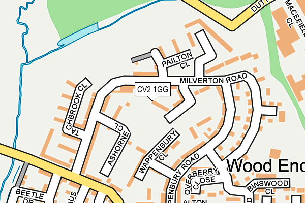 CV2 1GG map - OS OpenMap – Local (Ordnance Survey)