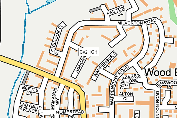 CV2 1GH map - OS OpenMap – Local (Ordnance Survey)