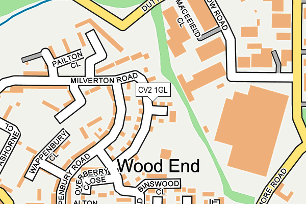 CV2 1GL map - OS OpenMap – Local (Ordnance Survey)