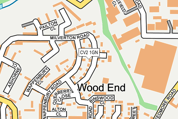 CV2 1GN map - OS OpenMap – Local (Ordnance Survey)