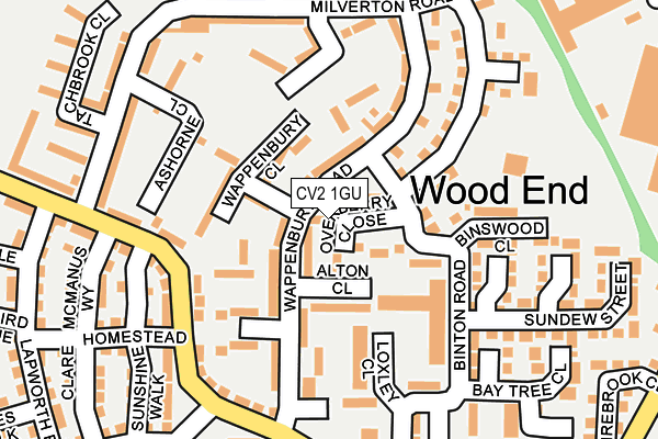 CV2 1GU map - OS OpenMap – Local (Ordnance Survey)