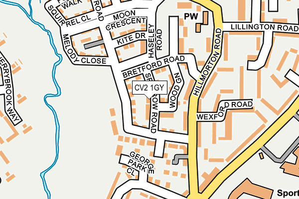 CV2 1GY map - OS OpenMap – Local (Ordnance Survey)