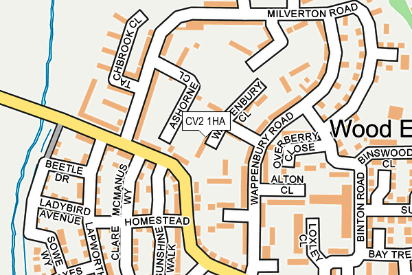 CV2 1HA map - OS OpenMap – Local (Ordnance Survey)