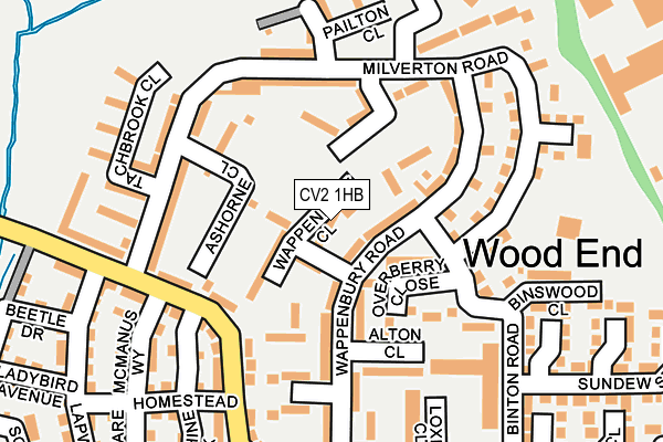 CV2 1HB map - OS OpenMap – Local (Ordnance Survey)