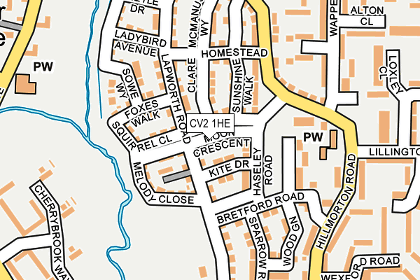 CV2 1HE map - OS OpenMap – Local (Ordnance Survey)