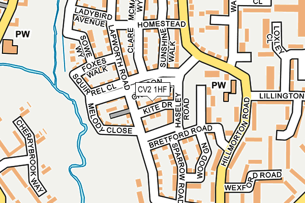CV2 1HF map - OS OpenMap – Local (Ordnance Survey)