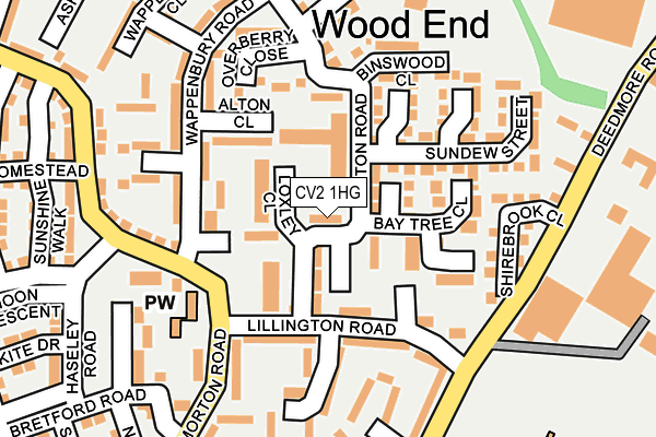 CV2 1HG map - OS OpenMap – Local (Ordnance Survey)