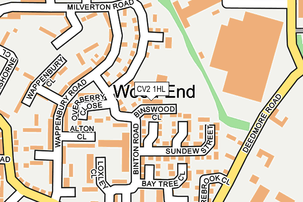 CV2 1HL map - OS OpenMap – Local (Ordnance Survey)